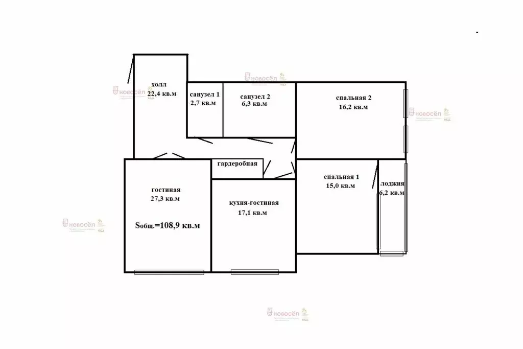 3к в -комнатной квартире (19.5 м) - Фото 1