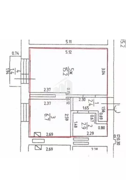 1-к кв. Калининградская область, Калининград Кутаисский пер., 2 (27.2 ... - Фото 2