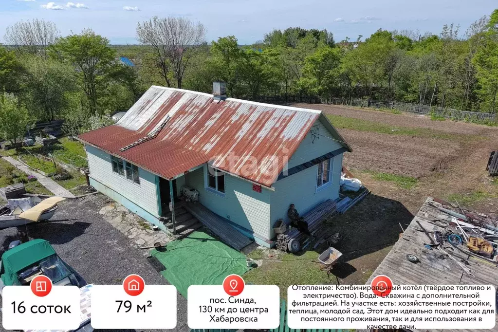 Дом в Хабаровский край, Нанайский район, Синдинское с/пос, пос. Синда ... - Фото 1