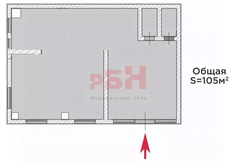 Торговая площадь в Тюменская область, Тюмень Полевая ул., 117к7 (105 ... - Фото 2