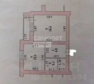 1-к кв. Липецкая область, Липецк Учебный пер., 6 (42.3 м) - Фото 2