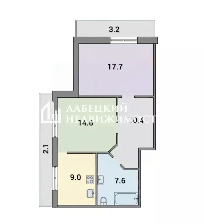 2-к кв. Санкт-Петербург Тихорецкий просп., 25К2 (59.3 м) - Фото 2