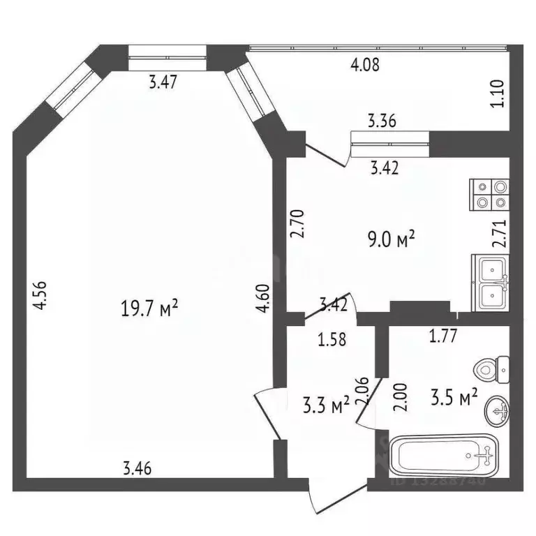 1-к кв. Орловская область, Орел бул. Молодежи, 8 (35.5 м) - Фото 1
