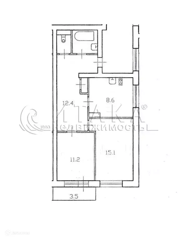 Продаётся 2-к квартира, 51.2 м - Фото 0
