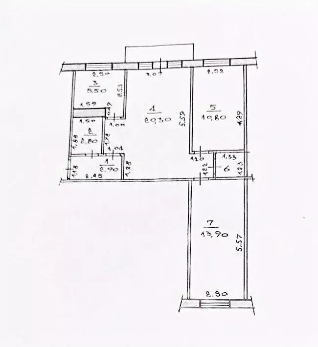 3-к кв. Чувашия, Чебоксары ул. Олега Кошевого, 9к1 (58.6 м) - Фото 1