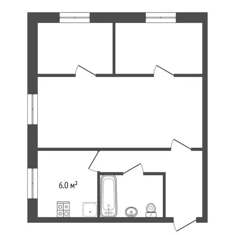 3-комнатная квартира: Нальчик, улица Электроподстанция, 1 (52.5 м) - Фото 1