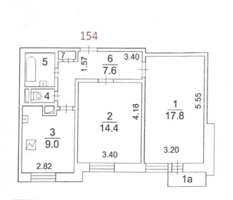 2-к кв. Москва ул. Рогова, 20К1 (54.0 м) - Фото 1