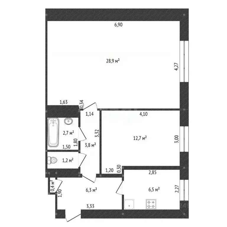 2-к кв. Башкортостан, Уфа Коммунистическая ул., 45 (62.5 м) - Фото 1