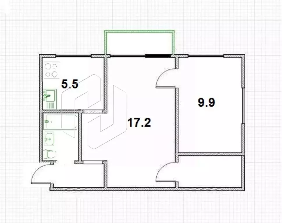 2-к кв. Мордовия, Саранск ул. Марины Расковой, 24 (40.7 м) - Фото 1