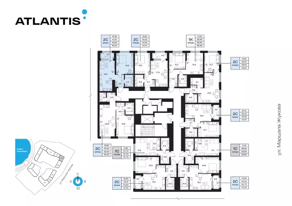 2-к кв. Башкортостан, Уфа Сипайлово жилрайон, Атлантис жилой комплекс ... - Фото 2