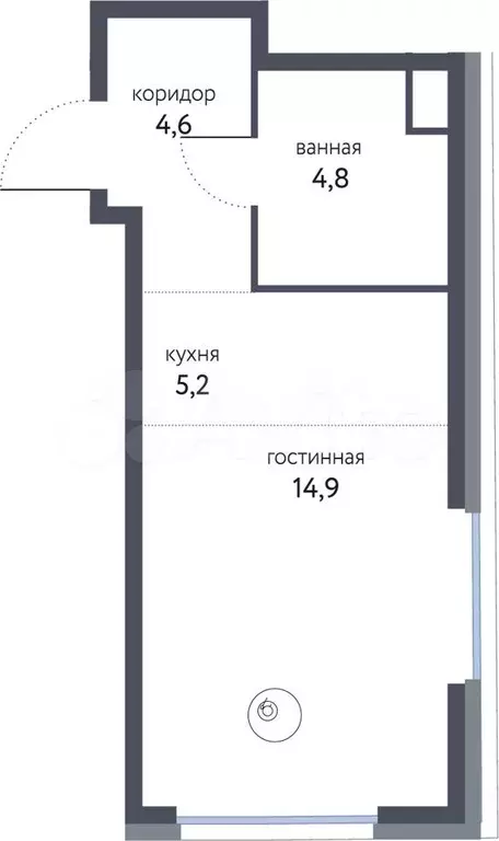 Квартира-студия, 29,5 м, 3/8 эт. - Фото 0