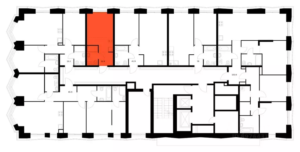 Студия Татарстан, Казань Ботаническая 3 жилой комплекс, 2 (20.9 м) - Фото 2