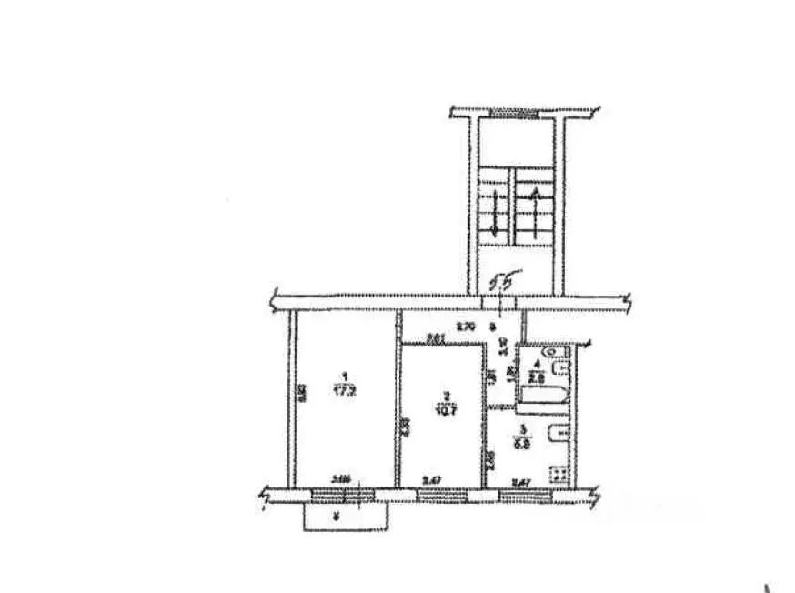 Свободной планировки кв. Московская область, Чехов ул. Мира, 8 (42.7 ... - Фото 1