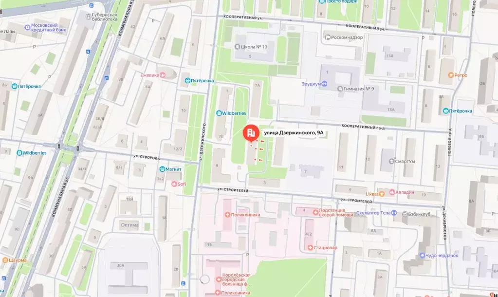 Свободной планировки кв. Московская область, Королев ул. Дзержинского, ... - Фото 1