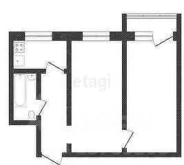 2-к кв. Коми, Сыктывкар ул. Зои Космодемьянской, 22Б (46.2 м) - Фото 1