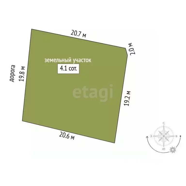 Участок в Тюменская область, Тюмень Строитель СНТ, ул. Роз, 210 (4.14 ... - Фото 1