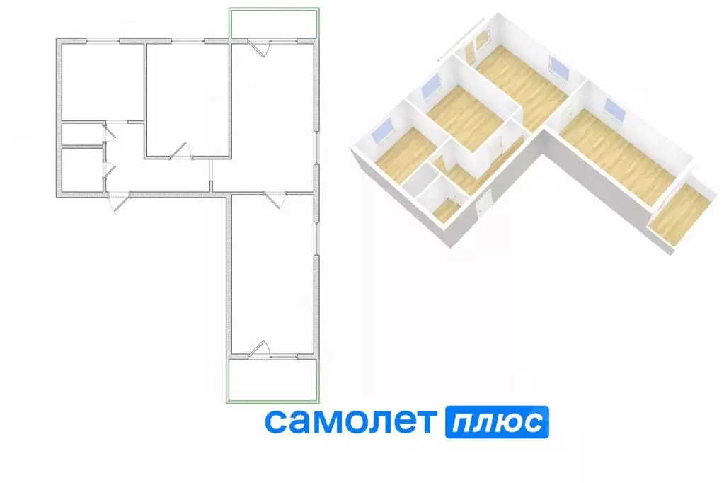 3-к кв. Кемеровская область, Кемерово ул. Тухачевского, 31г (61.5 м) - Фото 1