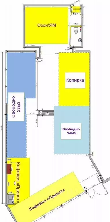 Помещение свободного назначения в Москва Дмитровский проезд, 1 (23 м) - Фото 2