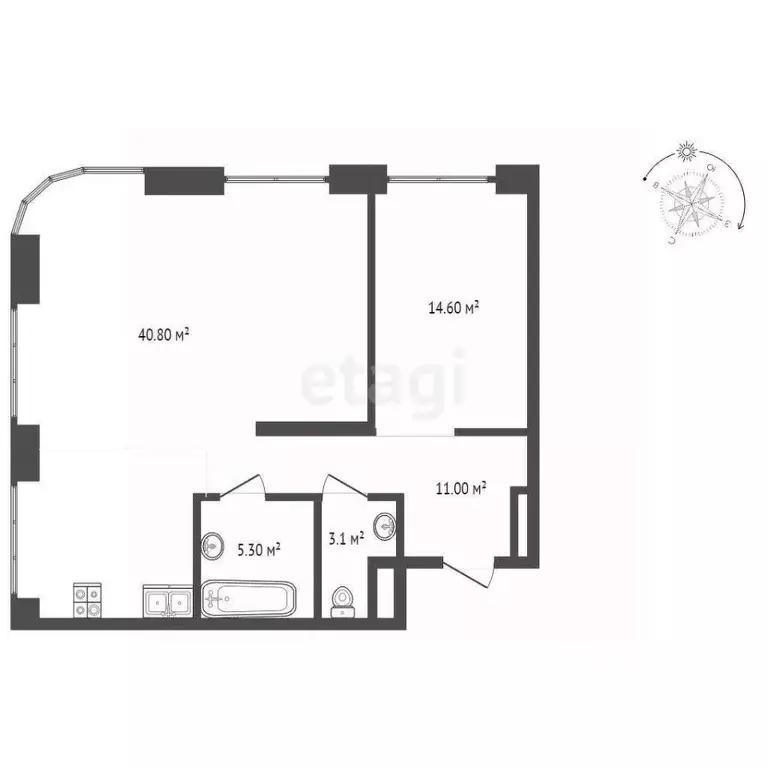 3-к кв. Москва ул. Нижние Мневники, 16к4 (74.8 м) - Фото 1