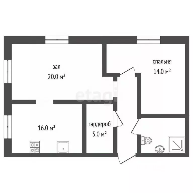 2-к кв. Ростовская область, Ростов-на-Дону Нижегородская ул., 31/3 ... - Фото 2