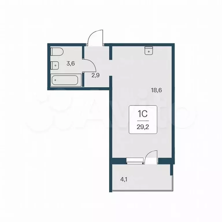 Квартира-студия, 29,2 м, 9/17 эт. - Фото 0
