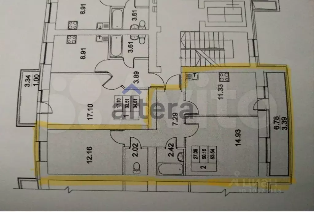 2-к кв. Татарстан, Казань ул. Азата Аббасова, 12 (54.0 м) - Фото 1