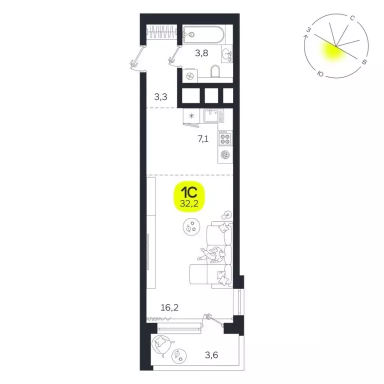 1-к кв. Свердловская область, Екатеринбург Южная Ботаника жилрайон, ... - Фото 1