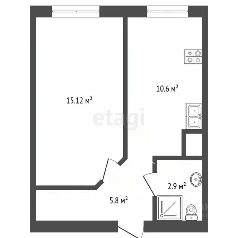 2-к кв. Ростовская область, Азов Азовский район, Московская ул., 143 ... - Фото 2