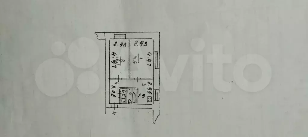 2-к. квартира, 42,5 м, 1/2 эт. - Фото 0