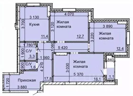 3-к кв. Новосибирская область, Новосибирск Юбилейный мкр, ул. ... - Фото 0