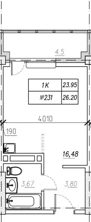 1-к кв. Приморский край, Владивосток ул. Расула Гамзатова, 5к2/1 (26.2 ... - Фото 0