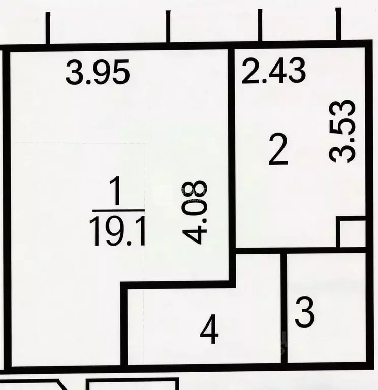 1-к кв. Москва Миллионная ул., 13К1 (36.0 м) - Фото 2