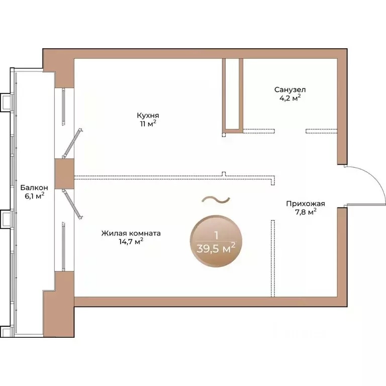 1-к кв. Красноярский край, Красноярск ул. Партизана Железняка (39.5 м) - Фото 1