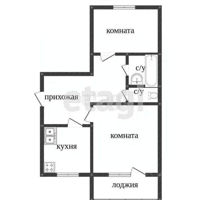 2-к кв. Костромская область, Кострома Малышково мкр, проезд ... - Фото 2