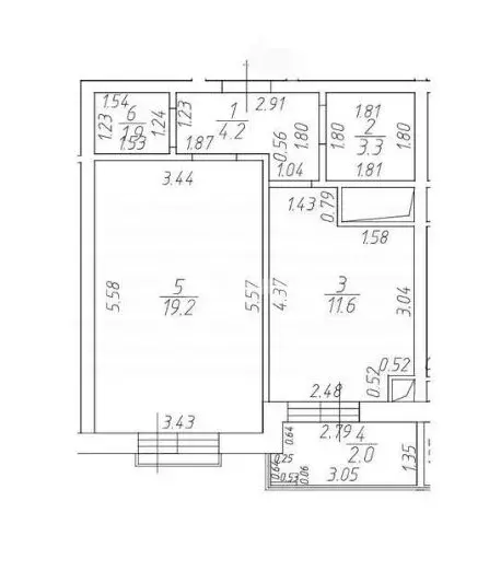 1-комнатная квартира: Казань, улица Алафузова, 6 (40 м) - Фото 0