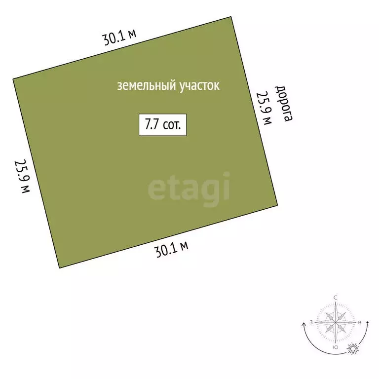 Участок в село Троицкое, коттеджный посёлок Южные Ворота (7.7 м) - Фото 1