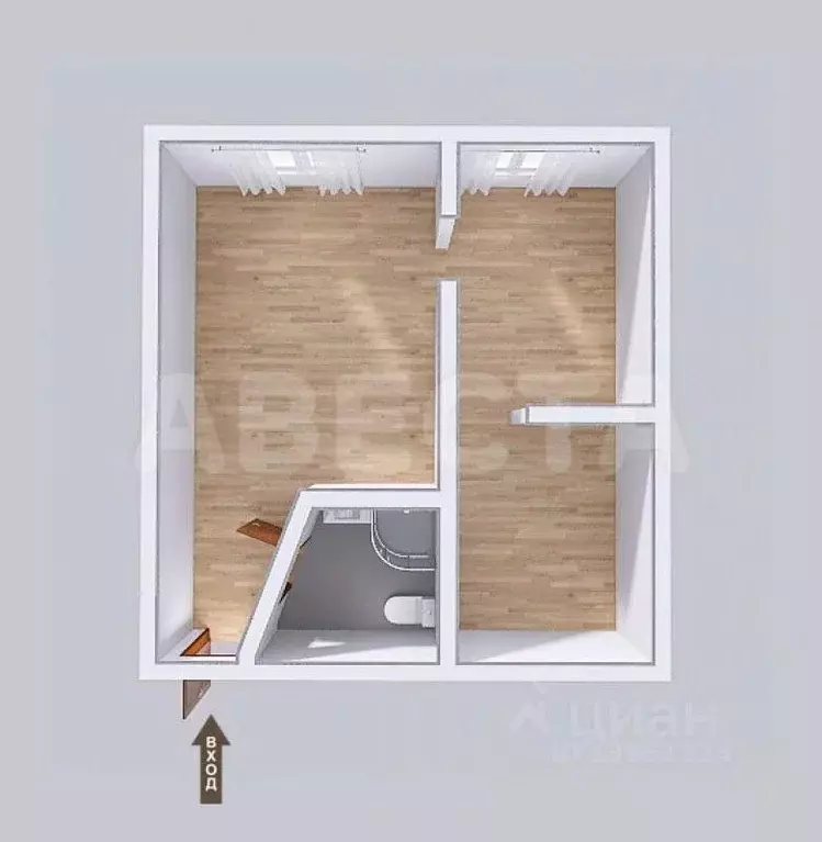 2-к кв. Омская область, Омск ул. Долгирева, 140 (43.0 м) - Фото 2