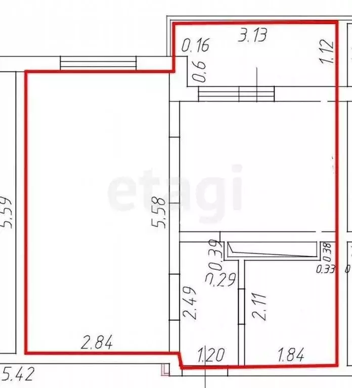 1-комнатная квартира: Казань, улица Натана Рахлина, 13к2 (29.7 м) - Фото 1