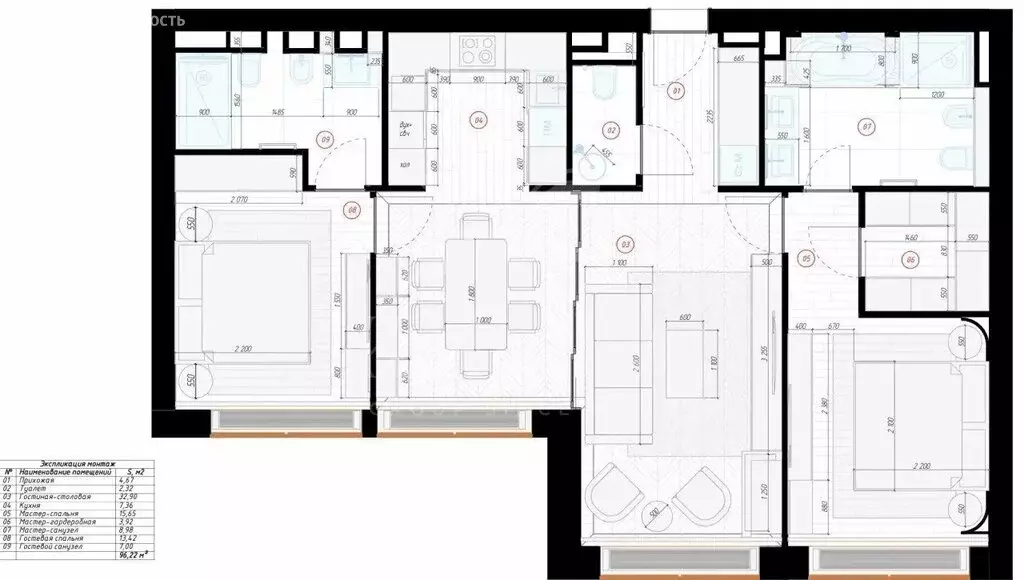 3-комнатная квартира: Москва, Ленинградский проспект, 37/2 (96 м) - Фото 1
