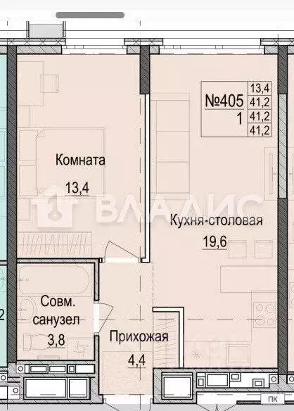 1-к кв. Татарстан, Казань Паркмаяк жилой комплекс (41.2 м) - Фото 2
