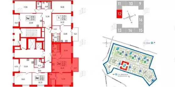 2-к кв. Санкт-Петербург Белоостровская ул., 10к2 (54.36 м) - Фото 1