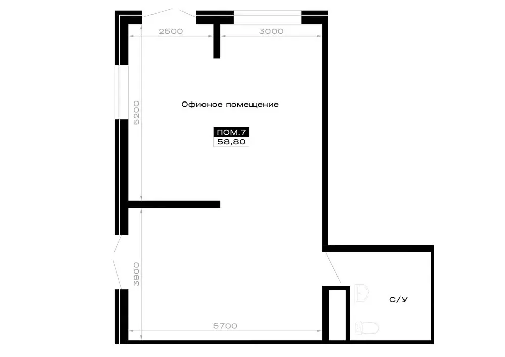 Помещение свободного назначения (58.8 м) - Фото 2