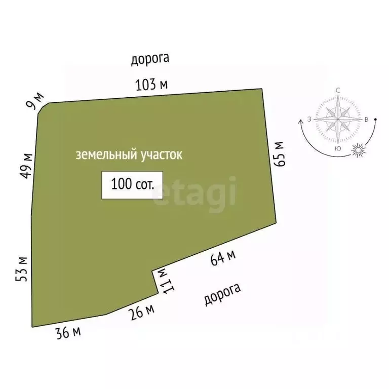 Участок в Тюменская область, Нижнетавдинский муниципальный округ, ... - Фото 1