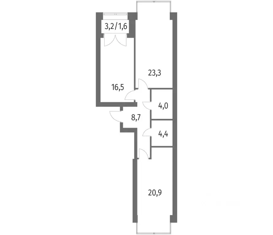 2-к кв. Санкт-Петербург ул. Академика Константинова, 1к1 (79.4 м) - Фото 0