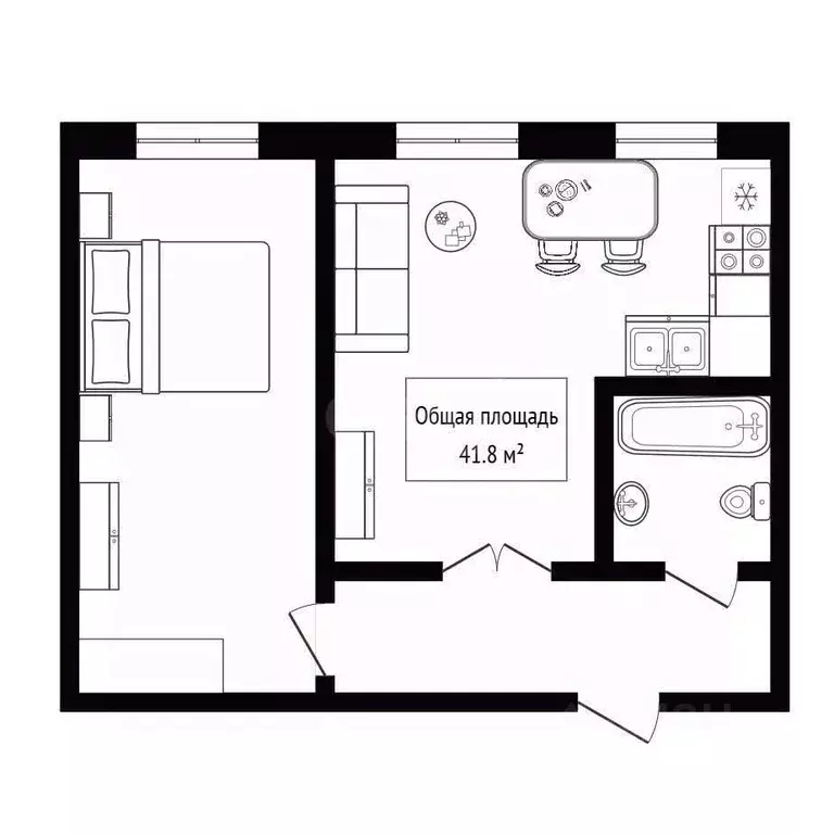 2-к кв. Алтай, Горно-Алтайск Северная ул. (40.7 м) - Фото 2