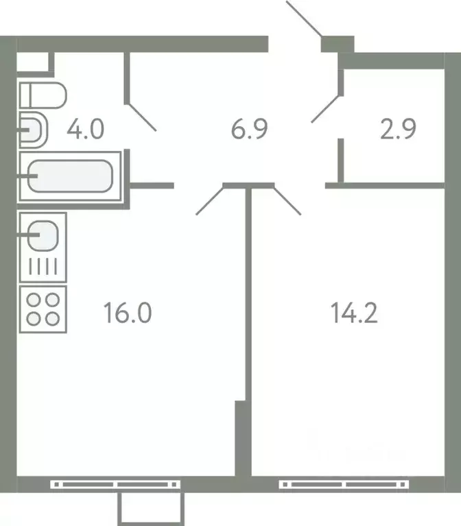 1-к кв. Московская область, Ленинский городской округ, Молоково пгт ... - Фото 1