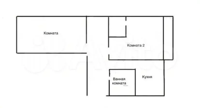 2-к. квартира, 44 м, 3/5 эт. - Фото 0
