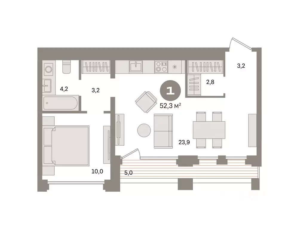 1-к кв. Москва Дубининская ул., вл59к2 (52.3 м) - Фото 1