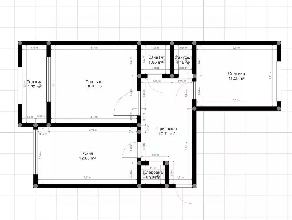 2-к кв. Кабардино-Балкария, Нальчик просп. Шогенцукова (49.0 м) - Фото 2