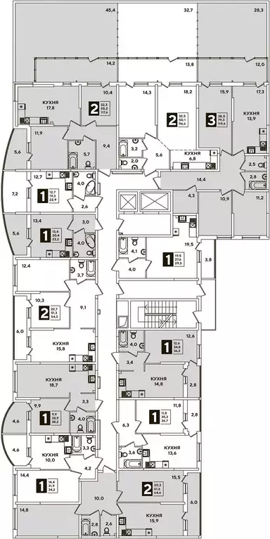 1-к кв. Краснодарский край, Краснодар ул. Ивана Беличенко, 95к1 (40.5 ... - Фото 1